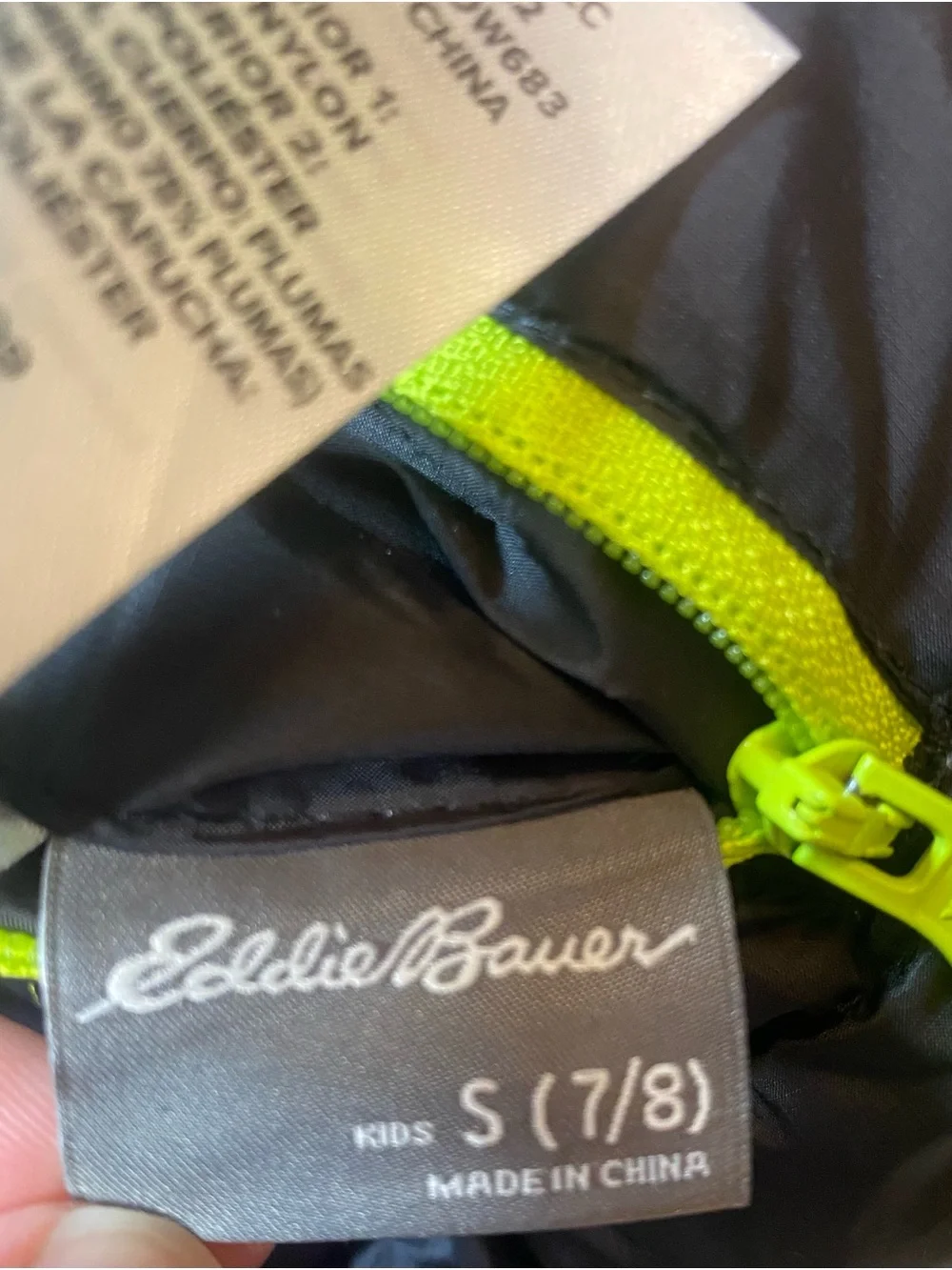 Eddie Bauer Reversible Black Puffer Jacket size small